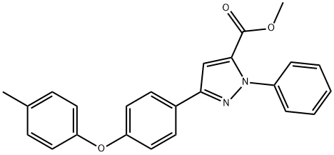 JR-2977, Methyl 3-(4-(p-tolyloxy)phenyl)-1-phenyl-1H-pyrazole-5-carboxylate, 97% 구조식 이미지