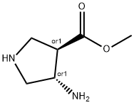 3-Pyrrolidinecarboxylic acid, 4-amino-, methyl ester, (3R,4S)-rel- 구조식 이미지