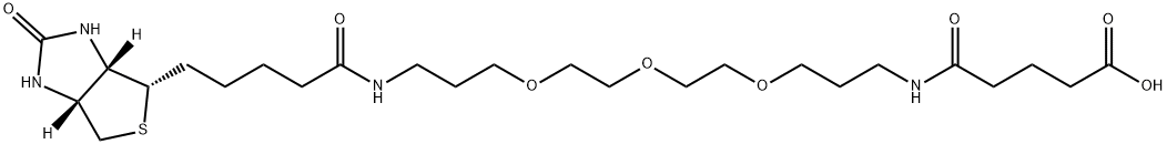 10,13,16-Trioxa-6,20-diazapentacosanoic acid, 25-[(3aS,4S,6aR)-hexahydro-2-oxo-1H-thieno[3,4-d]imidazol-4-yl]-5,21-dioxo- Structure