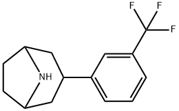 8-Azabicyclo[3.2.1]octane, 3-[3-(trifluoromethyl)phenyl]- Structure