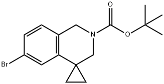 tert-butyl 6-bromo-2,3-dihydro-1H-spiro-[cyclopropane-1,4-isoqinoline]-2-carboxylate Structure