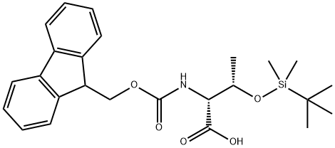 (9H-Fluoren-9-yl)MethOxy]Carbonyl D-Thr(TBDMS)-OH Structure