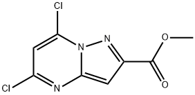 Pyrazolo[1,5-a]pyrimidine-2-carboxylic acid, 5,7-dichloro-, methyl ester 구조식 이미지