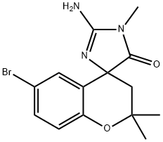 2′-amino-6-bromo-1′,2,2-trimethylspiro[chroman-4,4′-imidazol]-5′(1′H)-one 구조식 이미지