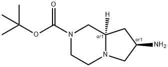 tert-butyl (7S,8aS)-7-aminooctahydropyrrolo[
1,2-a]piperazine-2-
carboxylate (rel. stereo) 구조식 이미지