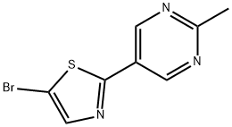 5-Bromo-2-(2-methylpyrimidyl-5-yl)thiazole Structure