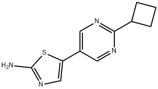 2-Amino-5-(2-cyclobutylpyrimidyl-5-yl)thiazole 구조식 이미지