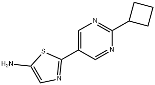 5-Amino-2-(2-cyclobutylpyrimidyl-5-yl)thiazole Structure