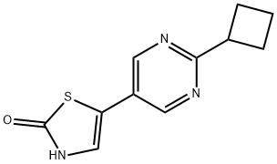 2-Hydroxy-5-(2-cyclobutylpyrimidyl-5-yl)thiazole Structure