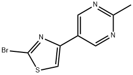 2-Bromo-4-(2-methylpyrimidyl-5-yl)thiazole Structure