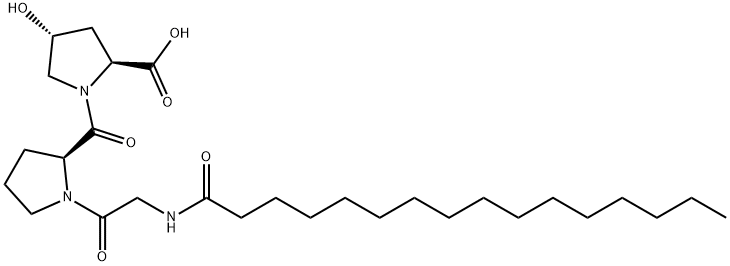 L-Proline, N-(1-oxohexadecyl)glycyl-L-prolyl-4-hydroxy-, (4R)- Structure