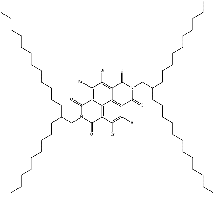 Benzo[lmn][3,8]phenanthroline-1,3,6,8(2H,7H)-tetrone, 4,5,9,10-tetrabromo-2,7-bis(2-decyltetradecyl)- Structure