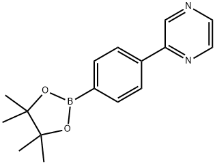 Pyrazine, 2-[4-(4,4,5,5-tetramethyl-1,3,2-dioxaborolan-2-yl)phenyl]- Structure