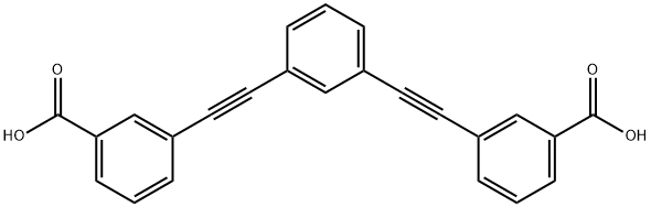 Benzoic acid, 3,3'-(1,3-phenylenedi-2,1-ethynediyl)bis- Structure