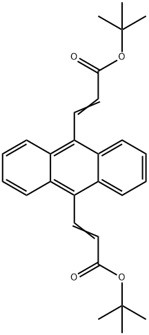 2-Propenoic acid, 3,3'-(9,10-anthracenediyl)bis-, 1,1'-bis(1,1-dimethylethyl) ester Structure