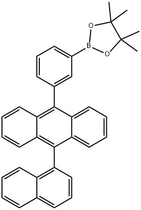 1,3,2-Dioxaborolane, 4,4,5,5-tetramethyl-2-[3-[10-(1-naphthalenyl)-9-anthracenyl]phenyl]- 구조식 이미지