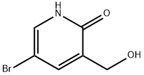 2(1H)-Pyridinone, 5-bromo-3-(hydroxymethyl)- Structure