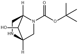 2,5-Diazabicyclo[2.2.1]heptane-2-carboxylic acid, 7-hydroxy-, 1,1-dimethylethyl ester, (1R,4R)- 구조식 이미지