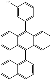 Anthracene, 9-(3-bromophenyl)-10-(1-naphthalenyl)- Structure
