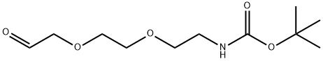 Carbamic acid, N-[2-[2-(2-oxoethoxy)ethoxy]ethyl]-, 1,1-dimethylethyl ester 구조식 이미지