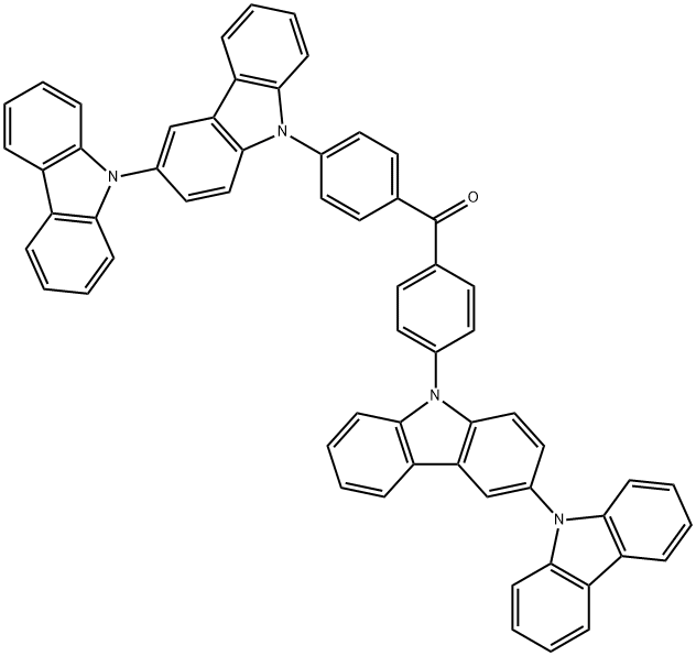 Bis(4-(9H -3,9'-bicarbazol-9-yl)phenyl)methanone Structure