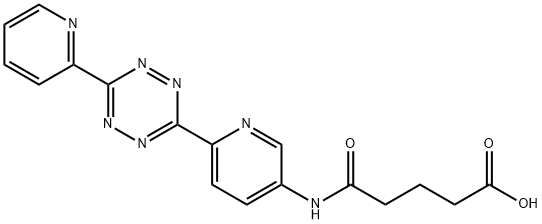 Pentanoic acid, 5-oxo-5-[[6-[6-(2-pyridinyl)-1,2,4,5-tetrazin-3-yl]-3-pyridinyl]amino]- Structure