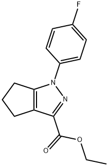 Ethyl 1-(4-Fluorophenyl)-1H,4H,5H,6H-cyclopenta[c]pyrazole-3-carboxylate 구조식 이미지