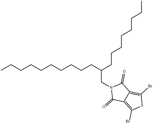 4H-Thieno[3,4-c]pyrrole-4,6(5H)-dione, 1,3-dibromo-5-(2-octyldodecyl)- 구조식 이미지