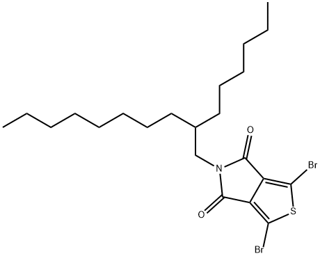 IN1618, 1,3-Dibromo-5-(2-hexyldecyl)-4H-thieno[3,4-c]pyrr1,3-Dibromo-5-(2-hexyldecyl)-4H-thieno[3,4-c]pyrrole-4,6(5H)-dioneole-4,6(5H)-dione Structure