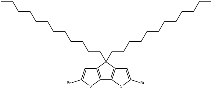 4H-Cyclopenta[2,1-b:3,4-b']dithiophene, 2,6-dibromo-4,4-didodecyl- Structure