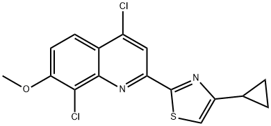 4,8-Dichloro-2-(4-cyclopropyl-1,3-thiazol-2-yl)-7-methoxyquinoline Structure