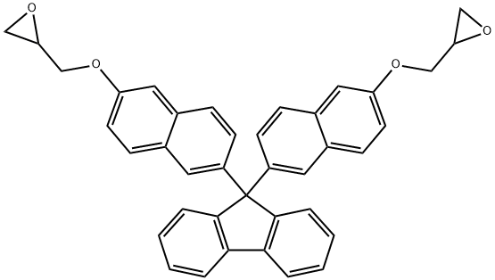 2,2'-[9H-fluorene-9-ylidenebis(6,2-naphthalenediyloxymethyl)]bis- Structure