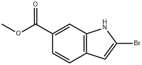 1H-Indole-6-carboxylic acid, 2-bromo-, methyl ester Structure