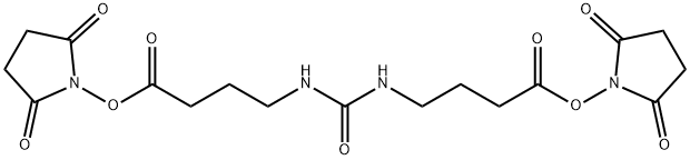 Butanoic acid, 4,4'-(carbonyldiimino)bis-, 1,1'-bis(2,5-dioxo-1-pyrrolidinyl) ester 구조식 이미지