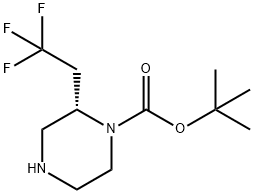 tert-butyl (S)-2-(2,2,2-trifluoroethyl)piperazine-1-carboxylate Structure