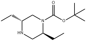 (2S,5R)-TERT-BUTYL 2,5-DIETHYLPIPERAZINE-1-CARBOXYLATE Structure