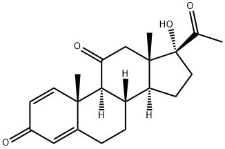 Pregna-1,4-diene-3,11,20-trione, 17-hydroxy- 구조식 이미지