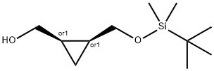 Cyclopropanemethanol, 2-[[[(1,1-dimethylethyl)dimethylsilyl]oxy]methyl]-, (1R,2S)-rel- Structure