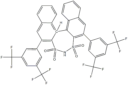 (11bS)-2,6-Bis[3,5-bis(trifluoromethyl)phenyl]dinaphtho[2,1-d:1′,2′-f][1,3,2]dithiazepine 3,3,5,5-tetraoxide Structure