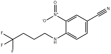 Benzonitrile, 3-nitro-4-[(4,4,4-trifluorobutyl)amino]- Structure