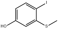 Phenol, 4-iodo-3-(methylthio)- Structure