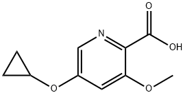 5-cyclopropoxy-3-methoxypyridine-2-carboxylic acid 구조식 이미지