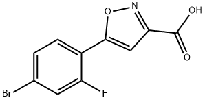 3-Isoxazolecarboxylic acid, 5-(4-bromo-2-fluorophenyl)- 구조식 이미지