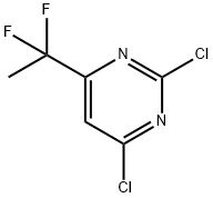 Pyrimidine, 2,4-dichloro-6-(1,1-difluoroethyl)- Structure