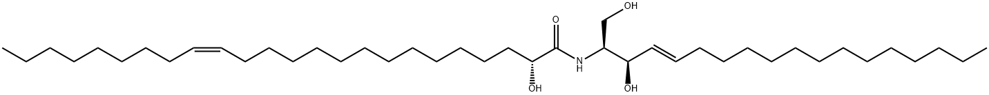 N-(2'-(R)-hydroxynervonoyl)-D-erythro-sphingosine Structure
