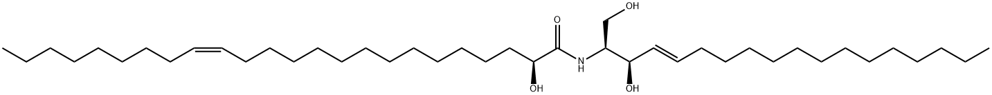 N-(2'-(S)-hydroxynervonoyl)-D-erythro-sphingosine Structure