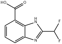 1H-Benzimidazole-7-carboxylic acid, 2-(difluoromethyl)- Structure