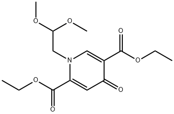 2,5-Pyridinedicarboxylic acid, 1-(2,2-dimethoxyethyl)-1,4-dihydro-4-oxo-, 2,5-diethyl ester 구조식 이미지