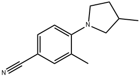 3-methyl-4-(3-methylpyrrolidin-1-yl)benzonitrile 구조식 이미지