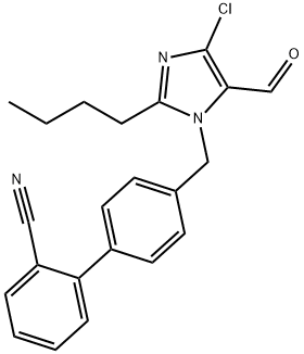Des[2'-(1H-tetrazol-5-yl)] 2-Cyanolosartan Carboxaldehyde 구조식 이미지